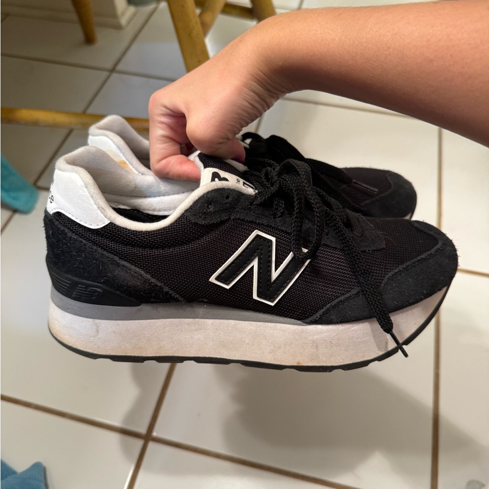 New Balance Sneakers, black and white, size 9